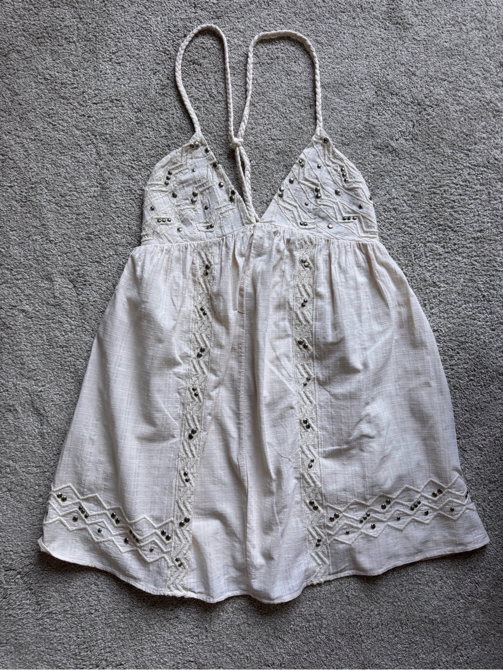 Zara Embroidered Studded mini dress S - Picture 1 of 6